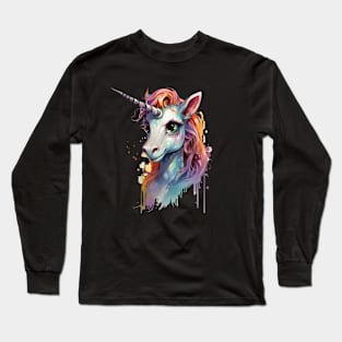 Majestic Cute Unicorn Long Sleeve T-Shirt